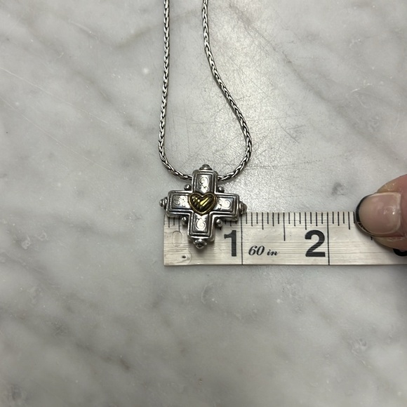 Brighton | Cherish Loving Gold Silver Plated Cross Necklace Adjustable - Picture 6 of 7